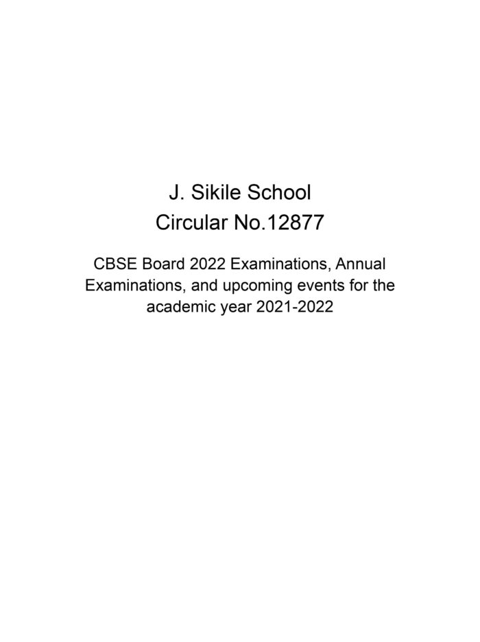 J. Sikile School Circular No.12877